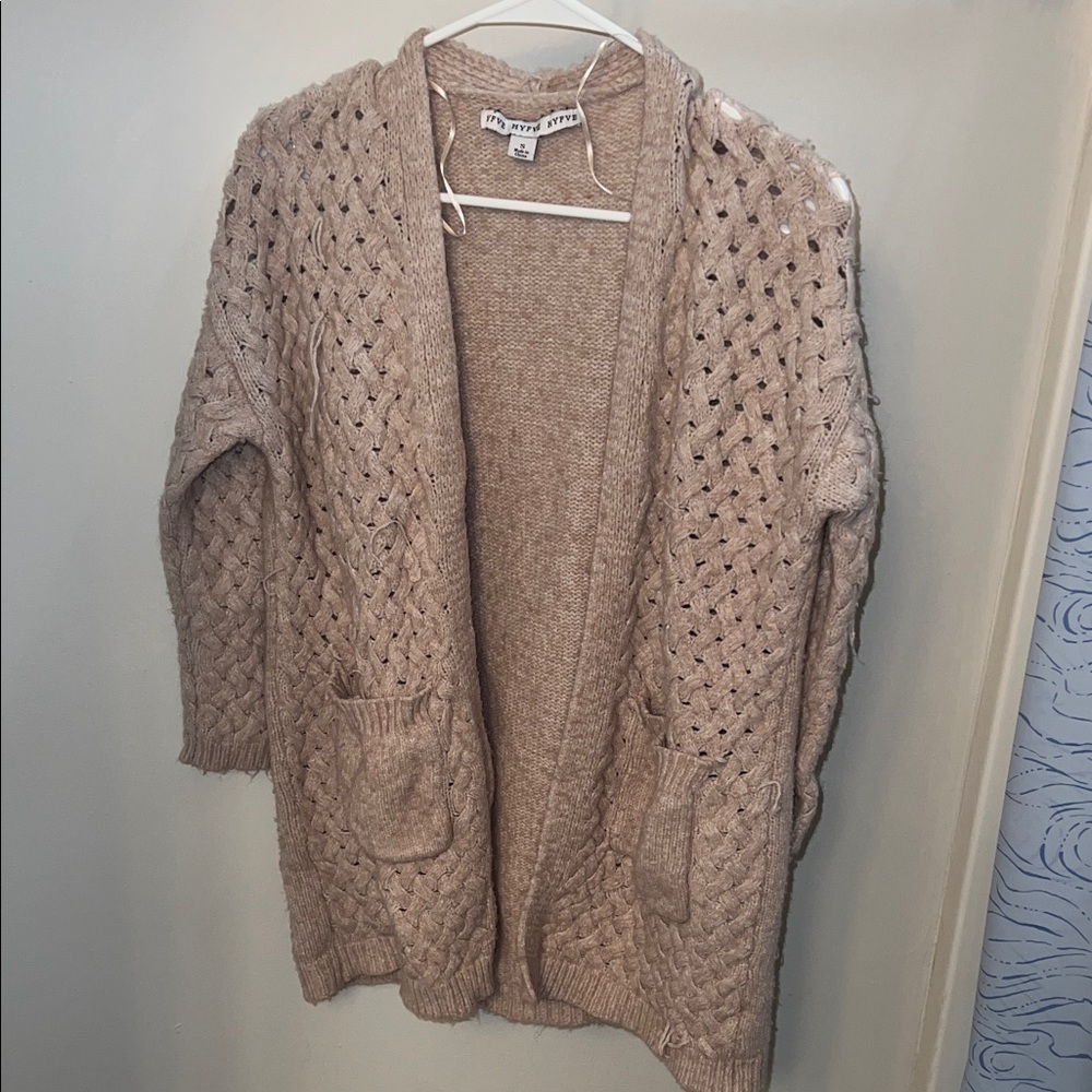 Beige Knit Cardigan